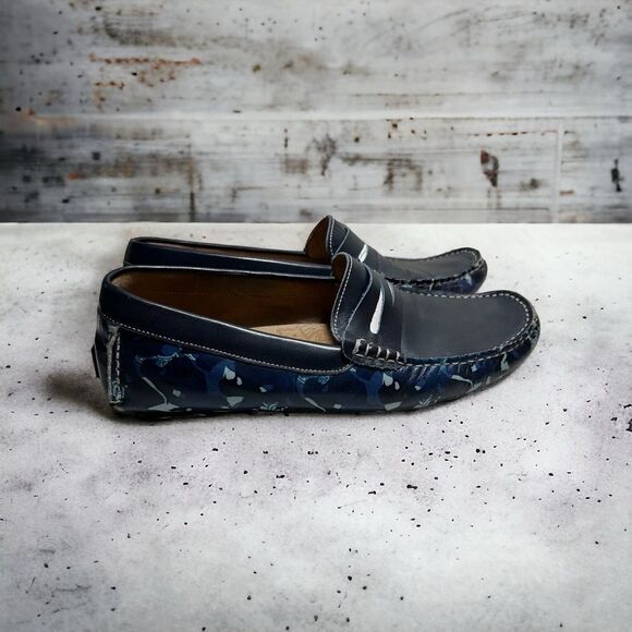 Robert Graham‎ Realist RG5420S Navy Slip-On Moccasin Loafers Size 8.5 - Picture 16 of 16